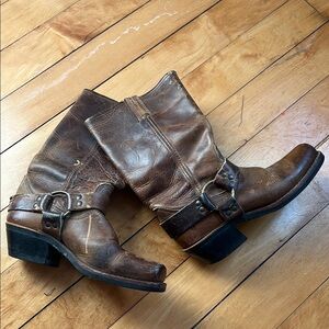 Brown Leather Western Boots